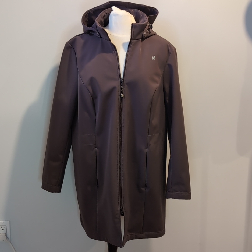 Sportive Plus Hooded Softshell Jacket Wimen's Plus Size 20 Aubergine Brown